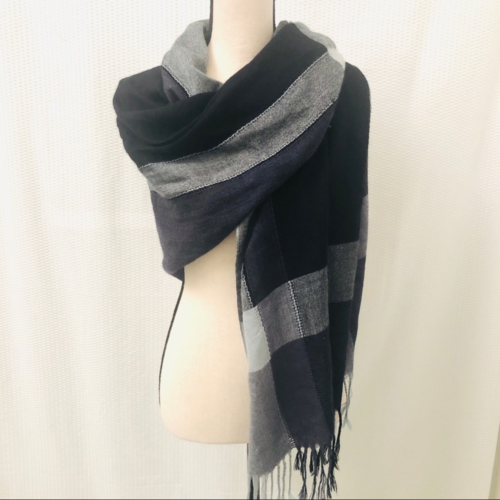 Pashmina Silk Blend Fringe Scarf